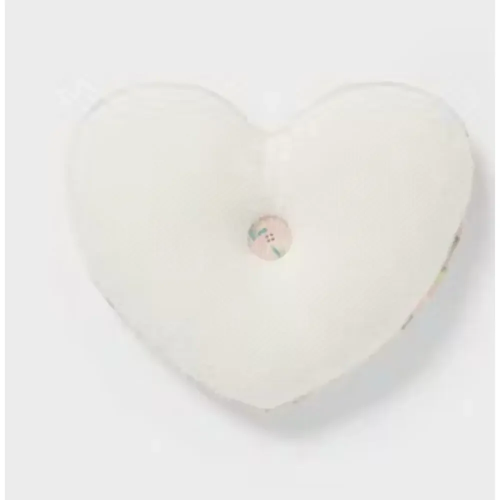 PillowFort - Heart Reversible Mini Decorative Pillow White - New